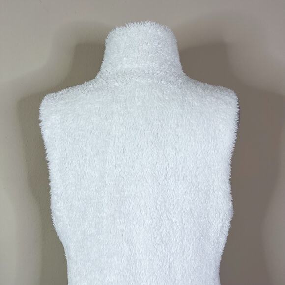 Patagonia | Los Gatos Fleece Fuzzy Birch White Zip Front Pocket Winter Vest L - Picture 8 of 12